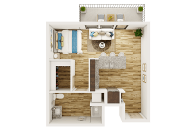 a floor plan of the apartment