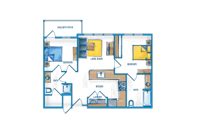 2 bedroom floorplan