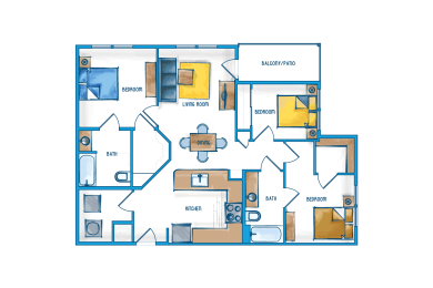 3 bedroom floorplan
