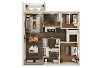 a floor plan of a 1 bedroom apartment