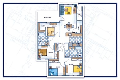 4 bedroom floor plan diagram