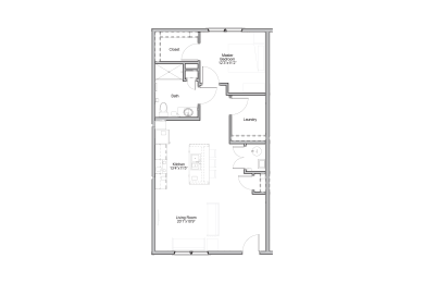 One Bedroom Floor Plan