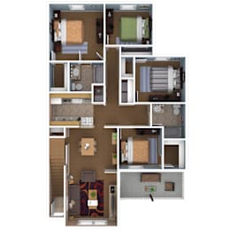 A series of images showing different room layouts.