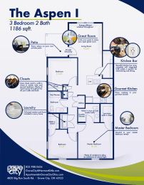 The Aspen 3 bedroom floor plan