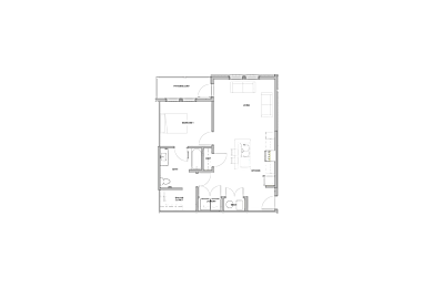 a 1 bedroom floor plan of an apartment
