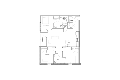 a 3 bedroom apartment floor plan