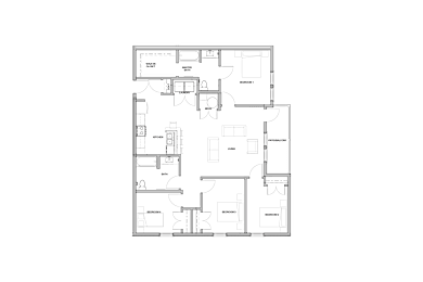 a 4 bedroom apartment floor plan