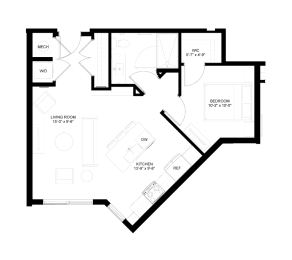 the plan of the floor of the bedroom floor plan of a house
