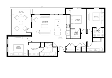 the floor plan of the condo