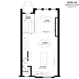 the floor plan for the floor of the apartment
