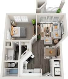 Caicos Floor Plan at Coastline Apartments, Florida