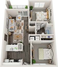 Cancun Floor Plan at Coastline Apartments, Fort Walton Beach, FL