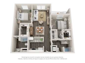Avignon II Floor Plan at Elan Apartments, Florida