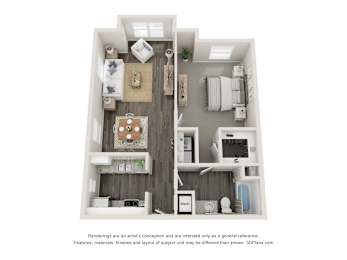 Cepage Floor Plan at Elan Apartments, Fort Walton Beach, FL