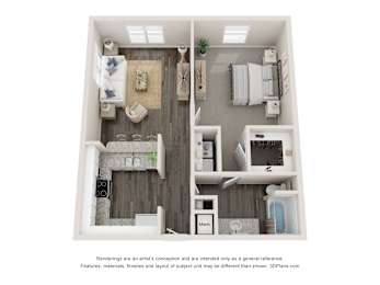 Mercier Floor Plan at Elan Apartments, Fort Walton Beach