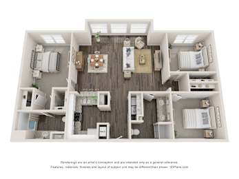Sangiovese Floor Plan at Elan Apartments, Fort Walton Beach, FL