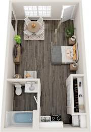 Croix Floor Plan at Coastline Apartments, Fort Walton Beach Florida