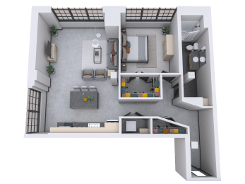 a floor plan of a two bedroom apartment