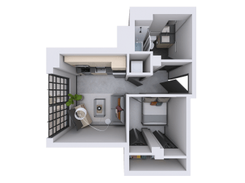 a view of the apartment from the top of the building