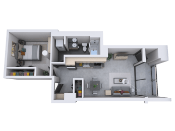 a floor plan of a two bedroom apartment with two bathrooms and a balcony