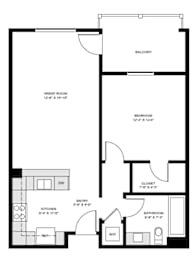 A Floor Plan at The Reserve La Mirada, California