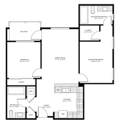 A Floor Plan at The Reserve La Mirada, La Mirada, California