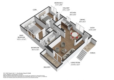 Unit 11 at 316 Beach Apartments, Huntington Beach, CA, 92648