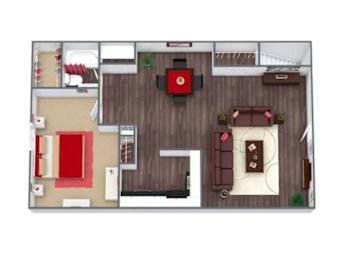 A1 Floorplan at Liberty Crossing, Jacksonville North Carolina