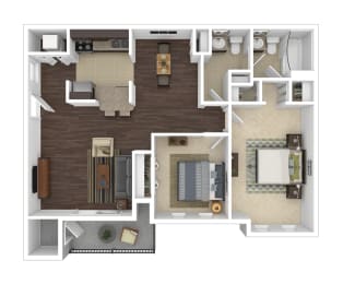A 2 Bedroom and 1.5 Bathroom Apartment