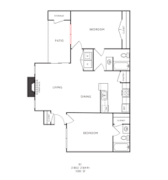 marshall 2 bedroom floor plan