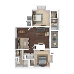 A 2 Bedroom and 2 Bathroom Apartment
