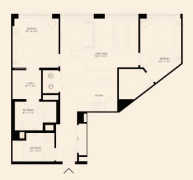 a two bedroom floor plan