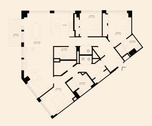 a three bedroom floor plan