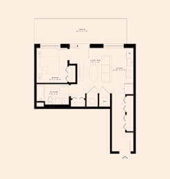 Memoir May Hosiery New Apartments in Nashville, Tennessee One Bedroom Floor Plan