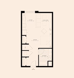 Memoir May Hosiery New Apartments in Nashville, Tennessee Studio Floor Plan