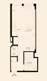 floor plan of a studio