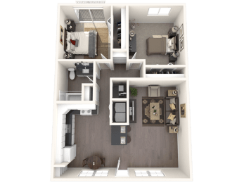 a1 floor plan  1 bedroom  1190 square feet  the