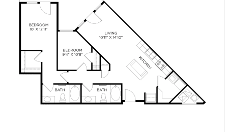 a floor plan of a house with an attic and a living room and a bedroom
