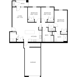 a floor plan of a house with an open floor plan