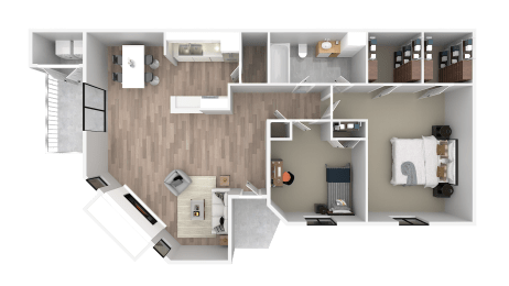 a floor plan of a 2100 sq ft apartment