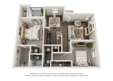 a floor plan is shown of a 1 bedroom apartment