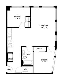 2 bed 1 bath at Analog PDX Apartments, Oregon 97227