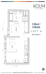  Floor Plan 1x1A_L