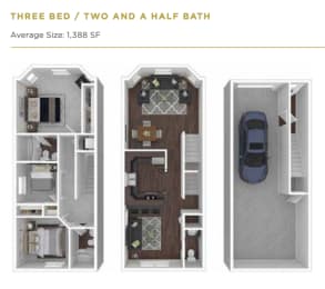  Floor Plan 3 Bedrooms, 2.5 Bathrooms
