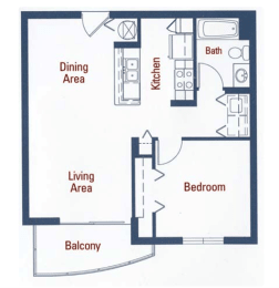 Floor Plan  a floor plan of a house with a bedroom and a living area and a bathroom