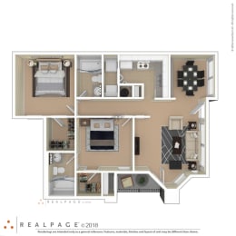 Floor Plan  bedroom floor plan of a 2103 sq ft home