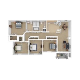Large 4 Bedroom Apartment at Avon Crossings, Durham, 27713