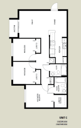 Floor Plan  the floor plan of unit c of thessaloniki residences