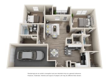 Floor Plan  2x2 Floor Plan at Carrington Place at Wildewood, Columbia, SC