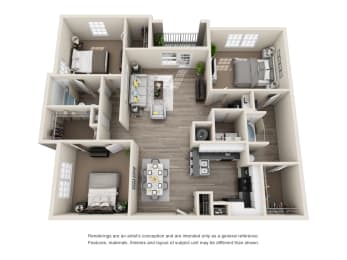 Floor Plan  3x2 Floor Plan at Carrington Place at Wildewood, Columbia